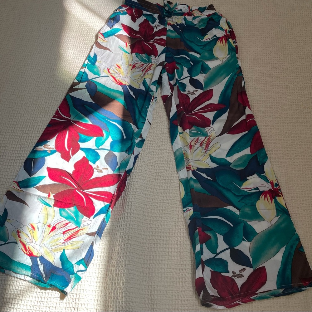 Love + Harmony Tropical Print Palazzo Pants
